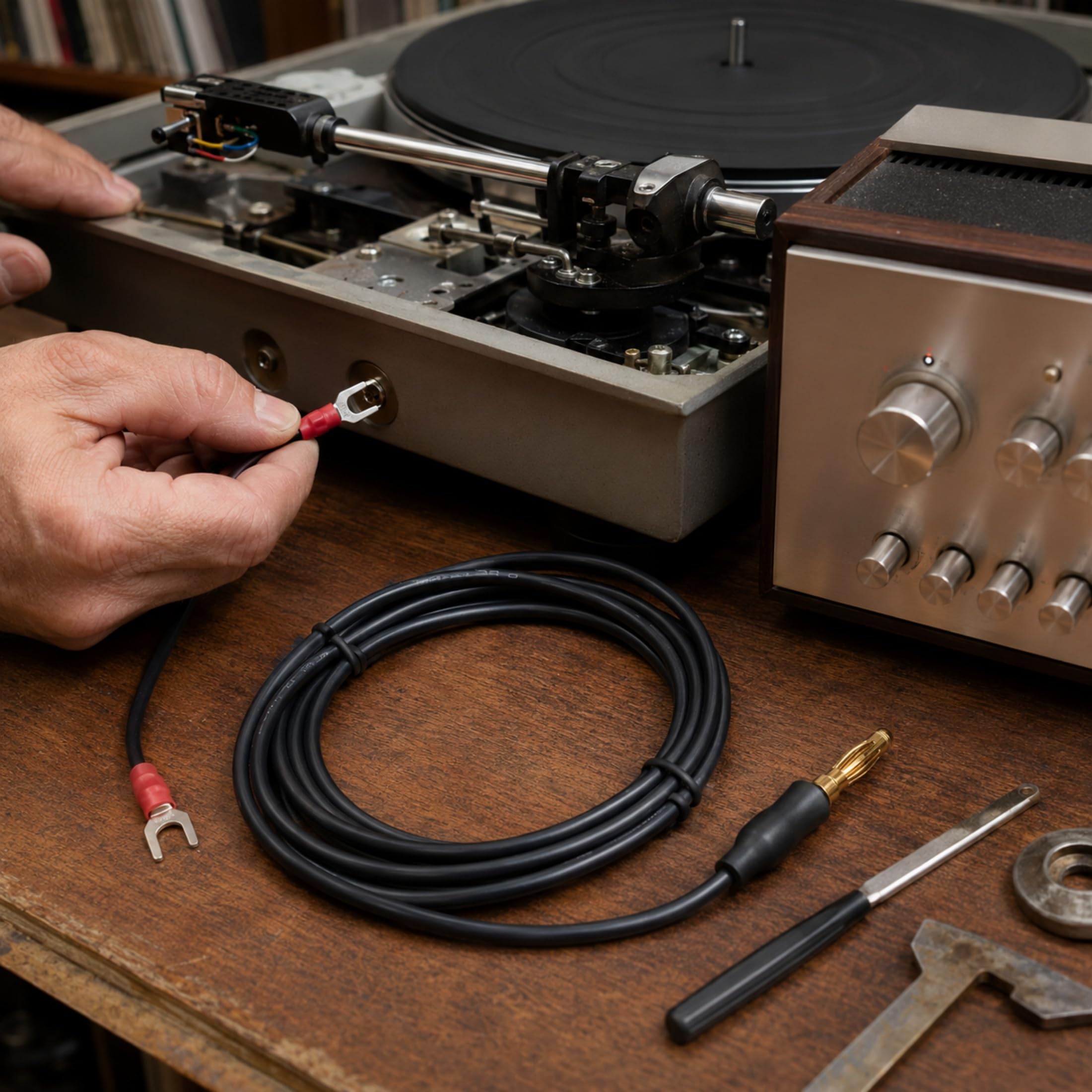 Amazon | Funayama 蓄音機 ターンテーブル アース線 Technics SL-J1 J2